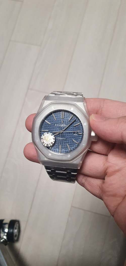 로얄오크 블루 텍스처 다이얼 SS 브레이슬릿 V3 41mm 15500.jpg