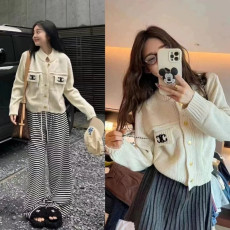 CELINE 셀린느 포켓자수 니트 집업