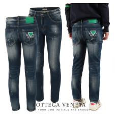 BOTTEGA VENETA 보테가베네타 가죽로고 페인트워싱 슬림진