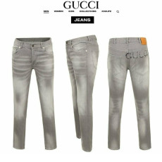 GUCCI 구찌 백로고 그레이 슬림진