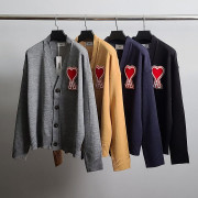 AMI 아미 빅하트패치 울 오버핏 가디건