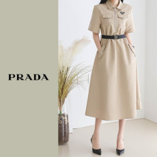 PRADA 프라다 포켓지퍼 원피스 벨트포함 2COLOR