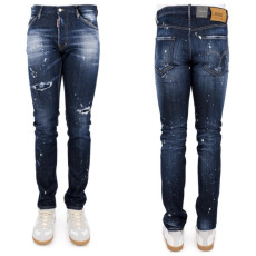 DSQUARED2 디스퀘어드2 화이트페인팅 브라운 패치진