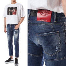 DSQUARED2 디스퀘어드2 케이튼 레더 레드 패치 타이티 바이커진