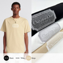  DIOR 디올 콘트라스트 자수 티셔츠