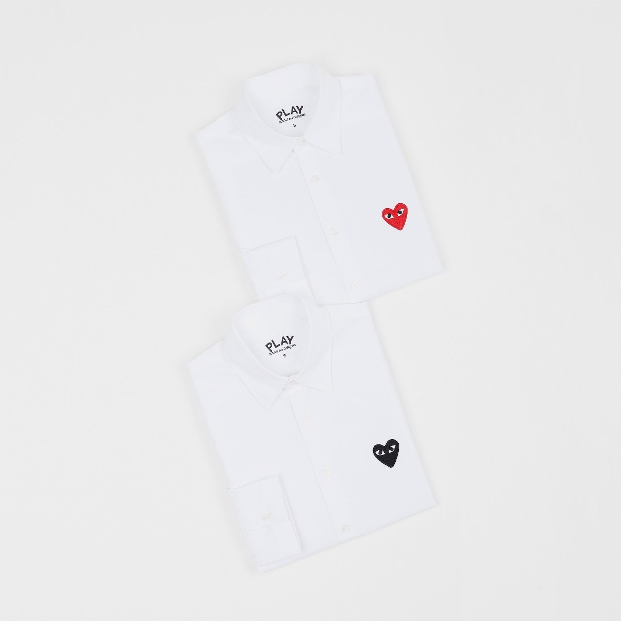 COMME DES GARCONS 꼼데가르송 하트 화이트 셔츠