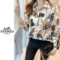 HERMES 에르메스 체인패턴 블라우스
