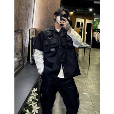 PRADA 프라다 리나일론 멀티 포켓 숏 슬리브 셔츠 자켓