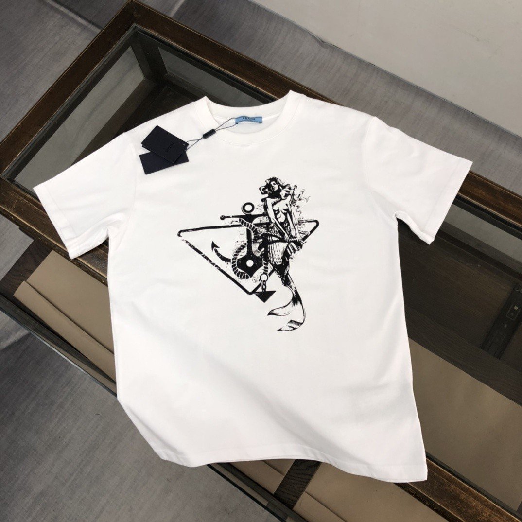 PRADA 프라다 멜메이드 프린팅 반팔티 2COLOR