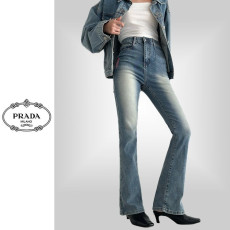 PRADA 프라다 히든밴딩 세미 부츠컷 청바지