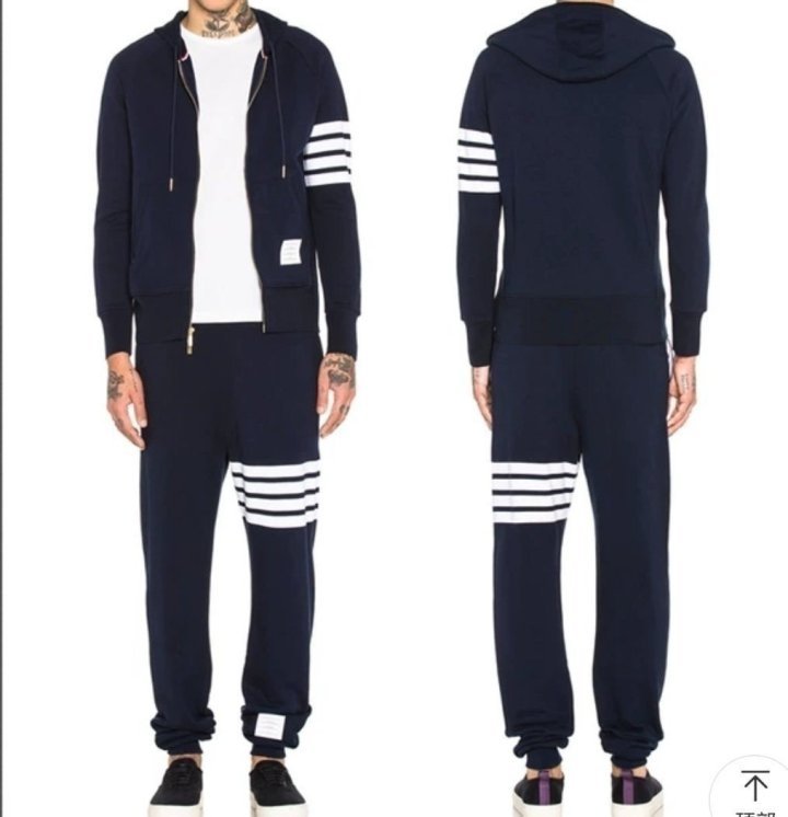 THOM BROWNE 톰브라운 사선완장 시그니쳐 코튼 맨투맨 & 스웻팬츠 세트 3COLOR
