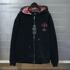 CHROME HEARTS 크롬하츠 체크 크로스 후디집업