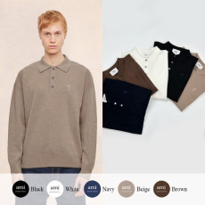 AMI 아미 드 꾀흐 까마이외 자수 카라 니트