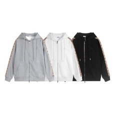 BURBERRY 버버리 체크 트리밍 후드집업