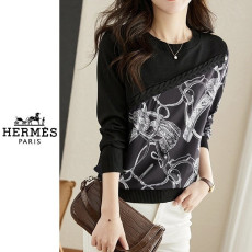 HERMES 에르메스 사선 꽈배기 라인니트 2COLOR