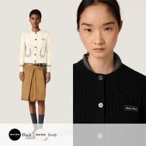 MIUMIU 미우미우 스티치 패치 가디건