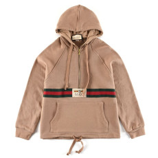 GUCCI 구찌 웹 앤 라벨 하프 집업 스웨트 셔츠