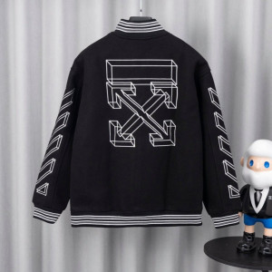 OFF-WHITE 오프화이트 다이애그널 바시티 자켓