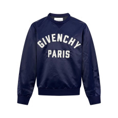 GIVENCHY 지방시 자수 패치 로고 나일론 스웨트 셔츠 　