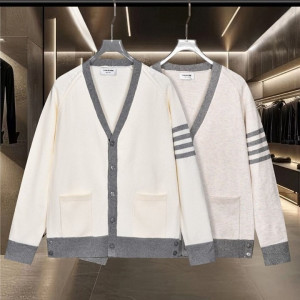 THOM BROWNE 톰브라운 배색 사선완장 가디건