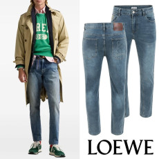 LOEWE 로에베 레터링 아나그램 스팟페인트 데님