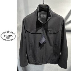 PRADA 프라다 삼각로고 블루종 자켓