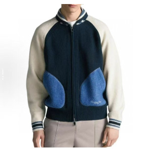 DIOR 디올 은방울꽃 바시티 니트 집업