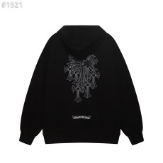 CHROME HEARTS 크롬하츠 대거 포인트 레더 크로스 후드 집업 자켓