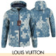 LOUIS VUITTON 루이비통 블루 체커보드 윈드브레이커