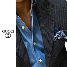 GUCCI 구찌 하운드투스 차콜네이비 자켓