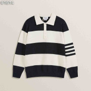 THOM BROWNE 톰브라운 럭비 스트라이프 폴로 니트