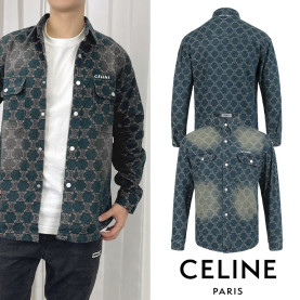 CELINE 셀린느 트리오페 멀티자수 데님 셔츠