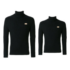 DOLCE&GABBANA 돌체앤가바나 골드 플레이트 골지 터틀넥 2COLOR