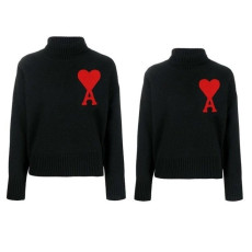 AMI 아미 뉴 빅패치 안타르시아 니트 터틀넥