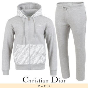 DIOR 디올 오블리크 배색 후드 집업 셋업