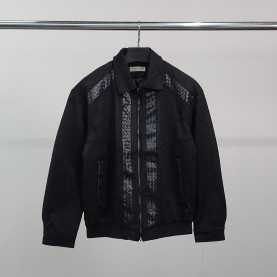 BOTTEGA VENETA 보테가베네타 레더패턴 스웨이드 자켓