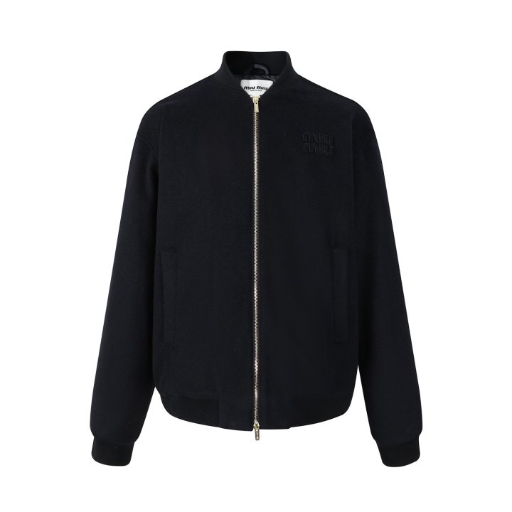 MIUMIU 미우미우 엠브로이더드 울 블루종 자켓