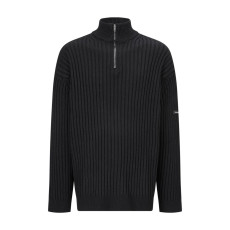 BALENCIAGA 발렌시아가 로고 패치 하프 집업 니트