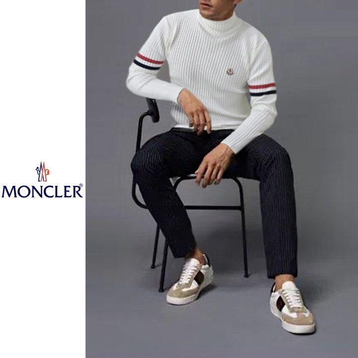 MONCLER 몽클레어 양팔 삼선 반목 니트 3COLOR