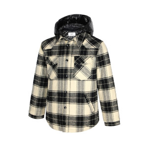 CELINE 셀린느 울 모직 체크 패딩 셔츠 자켓