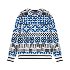 LOUIS VUITTON 루이비통 모노그램 타일 자카드 풀오버 니트