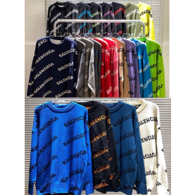 BALENCIAGA 발렌시아가 올오버 로고 니트 21COLOR