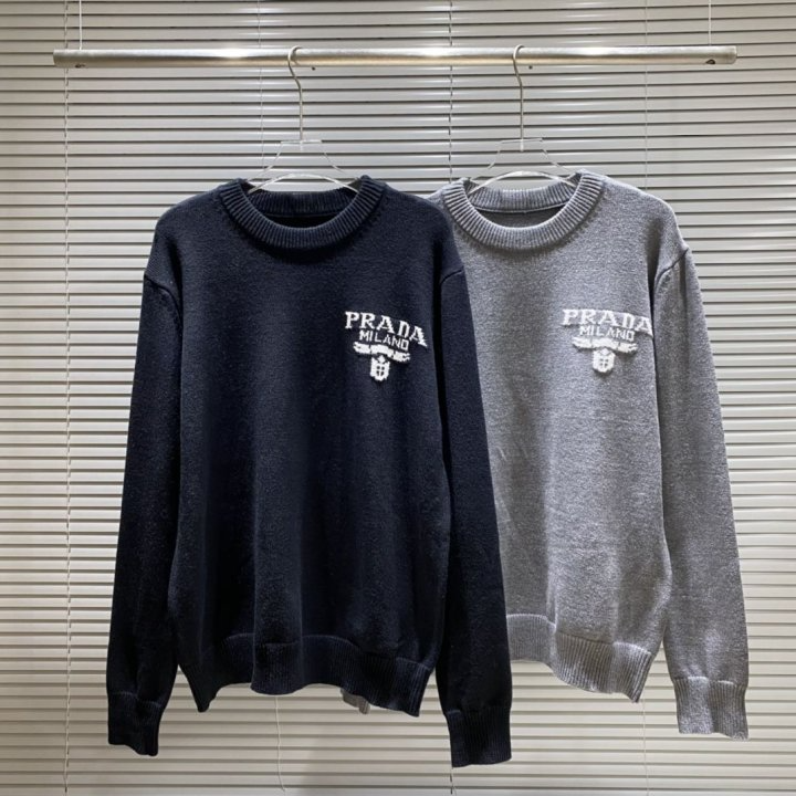 PRADA 프라다 밀라노 로고 니트 　