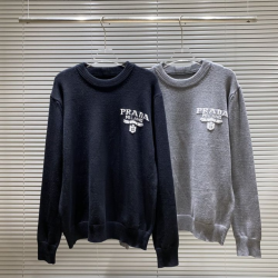 PRADA 프라다 밀라노 로고 니트 　
