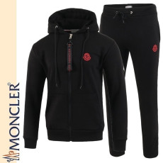 MONCLER 몽클레어 레드 로고 후드집업 셋업