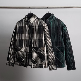 MAISON MARGIELA 메종마르지엘라 덕다운 타탄체크 패딩 자켓