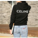 CELINE 셀린느 백로고 네임 커플 후드티
