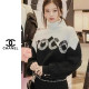 CHANEL 샤넬 코코 배색 니트