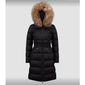 MONCLER 몽클레어 보에딕 후드 시어링 롱 다운재킷