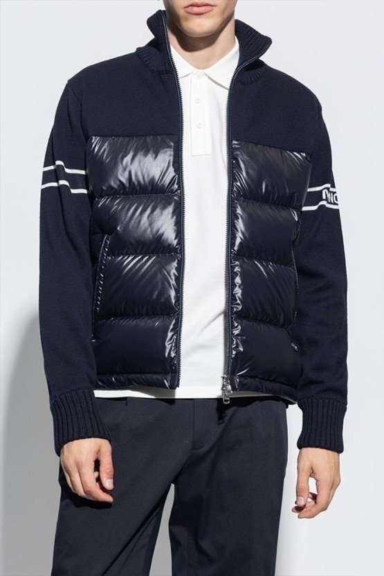MONCLER 몽클레어 암 레터링 니트 패딩